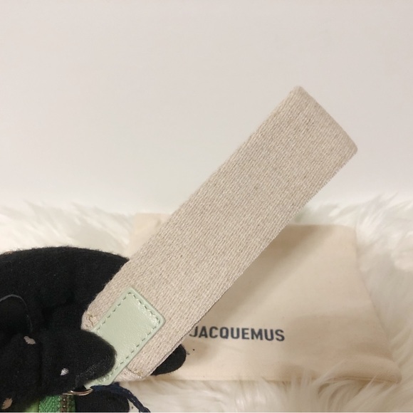 🌸New Authentic Jacquemus Green Leather Le Le Carre Rond Wallet - Picture 9 of 14